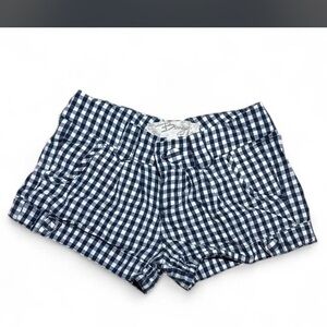 BONGO Navy and White Gingham Women's Shorts